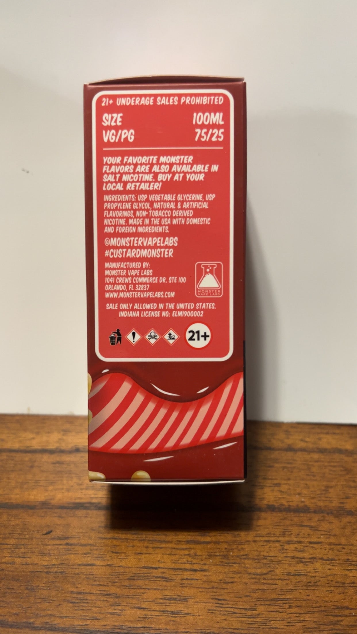 Custard Monster Strawberry 3mg 100ml