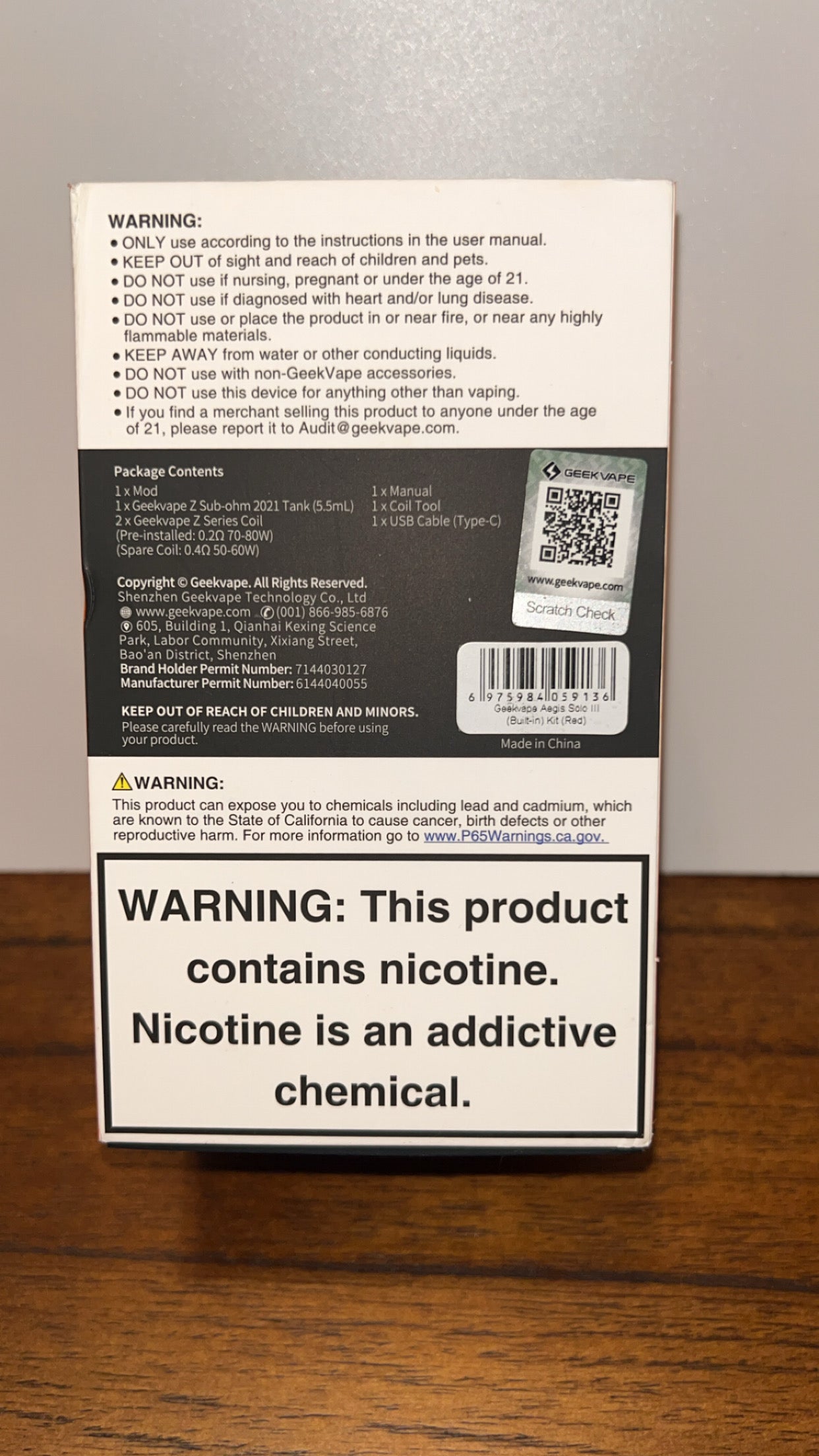 GeekVape Aegis Solo 3 Kit Built In Battery