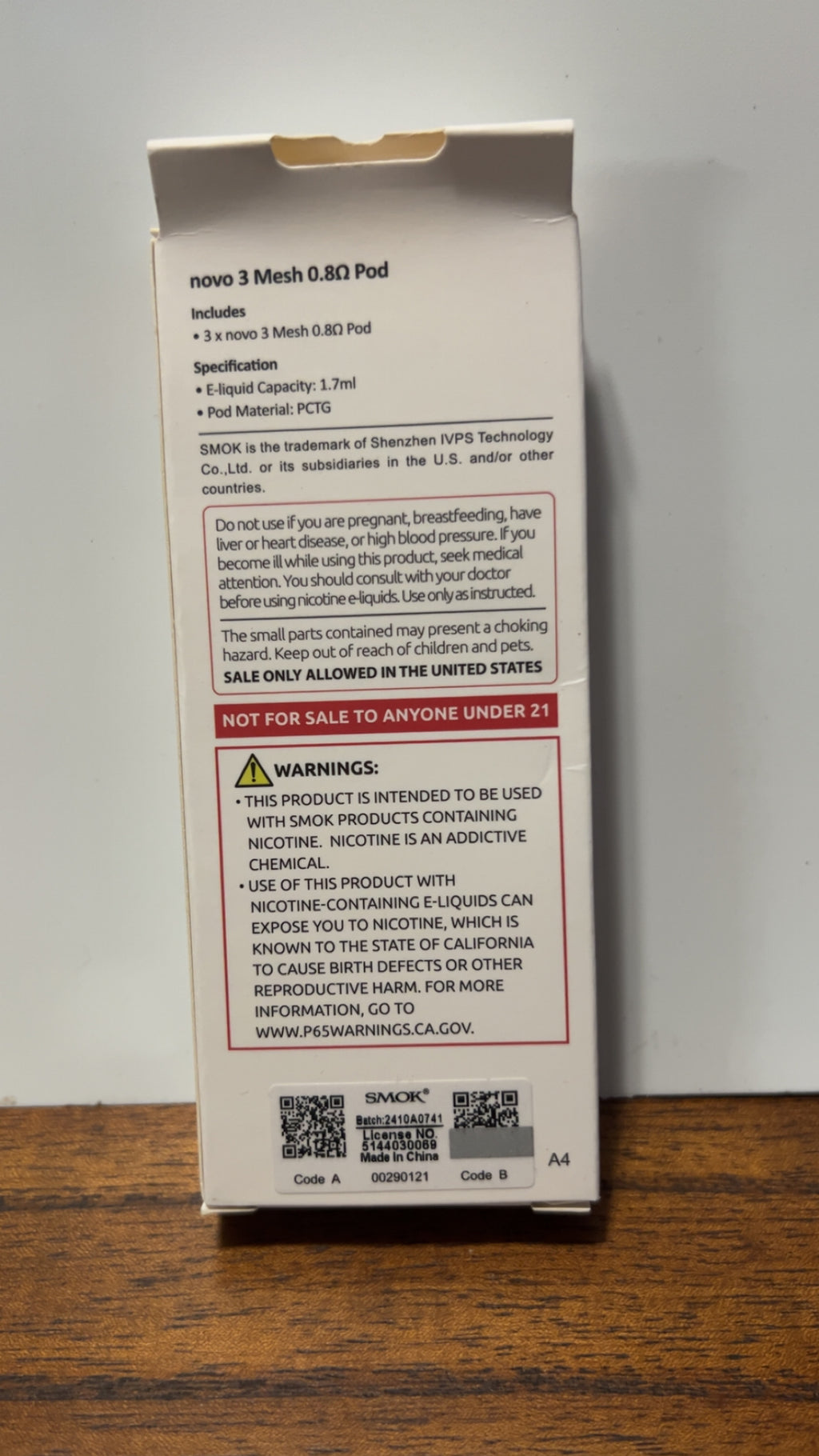 Smok Novo 3 Pod Mesh 0.8 3pk