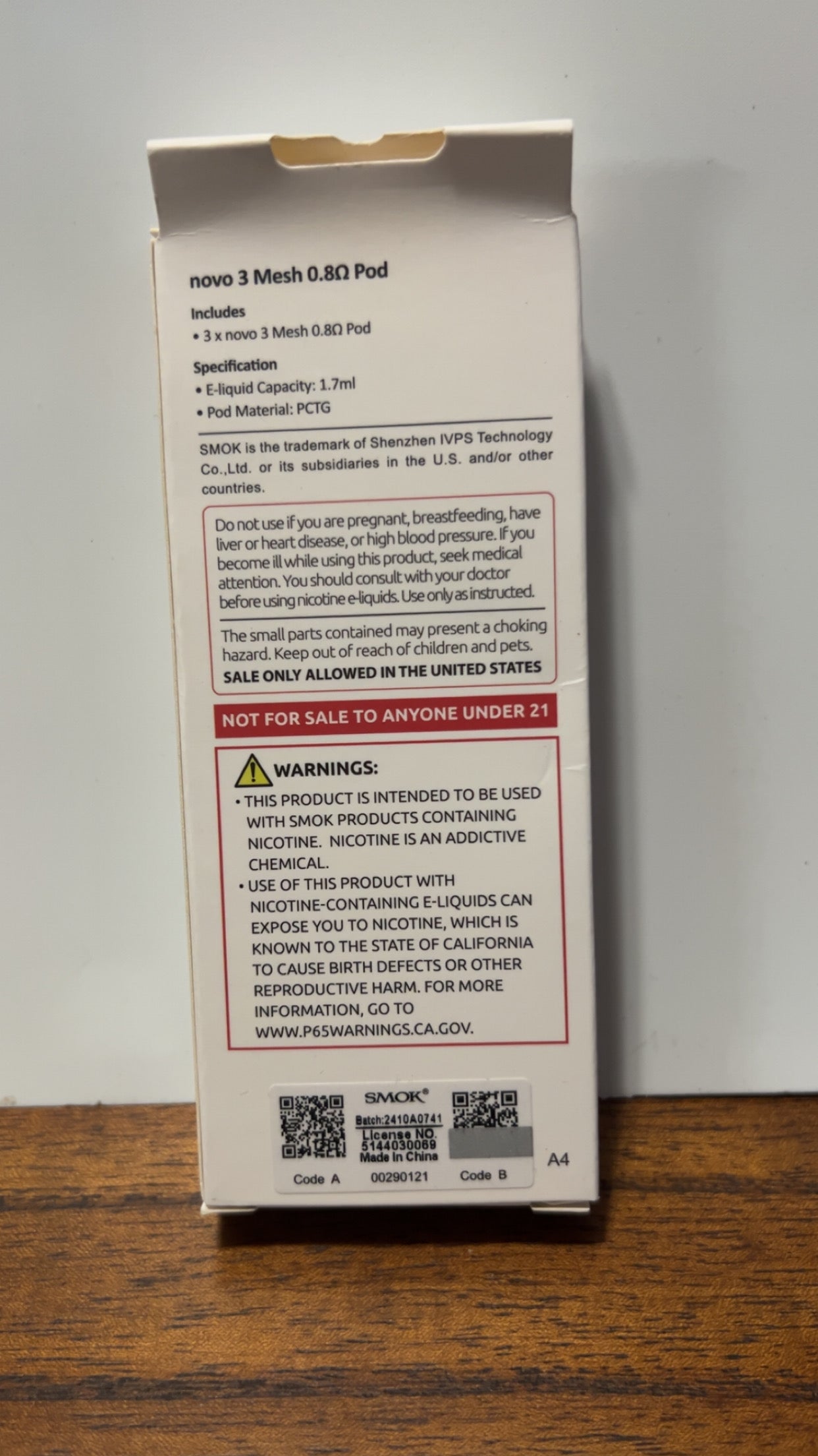 Smok Novo 3 Pod Mesh 0.8 3pk