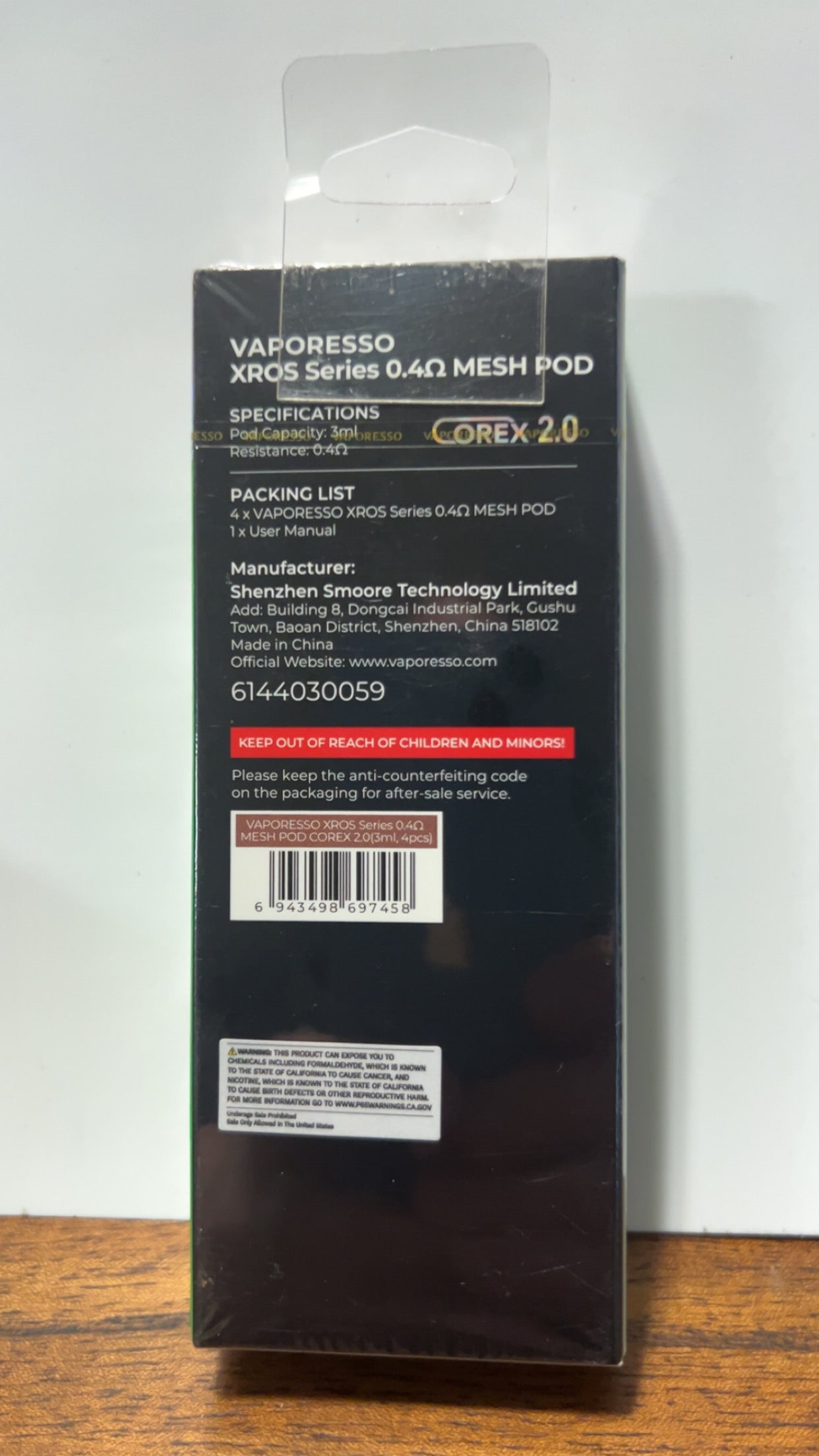 Vaporesso Xros Series 0.4 Mesh Pod 3ml 4pk