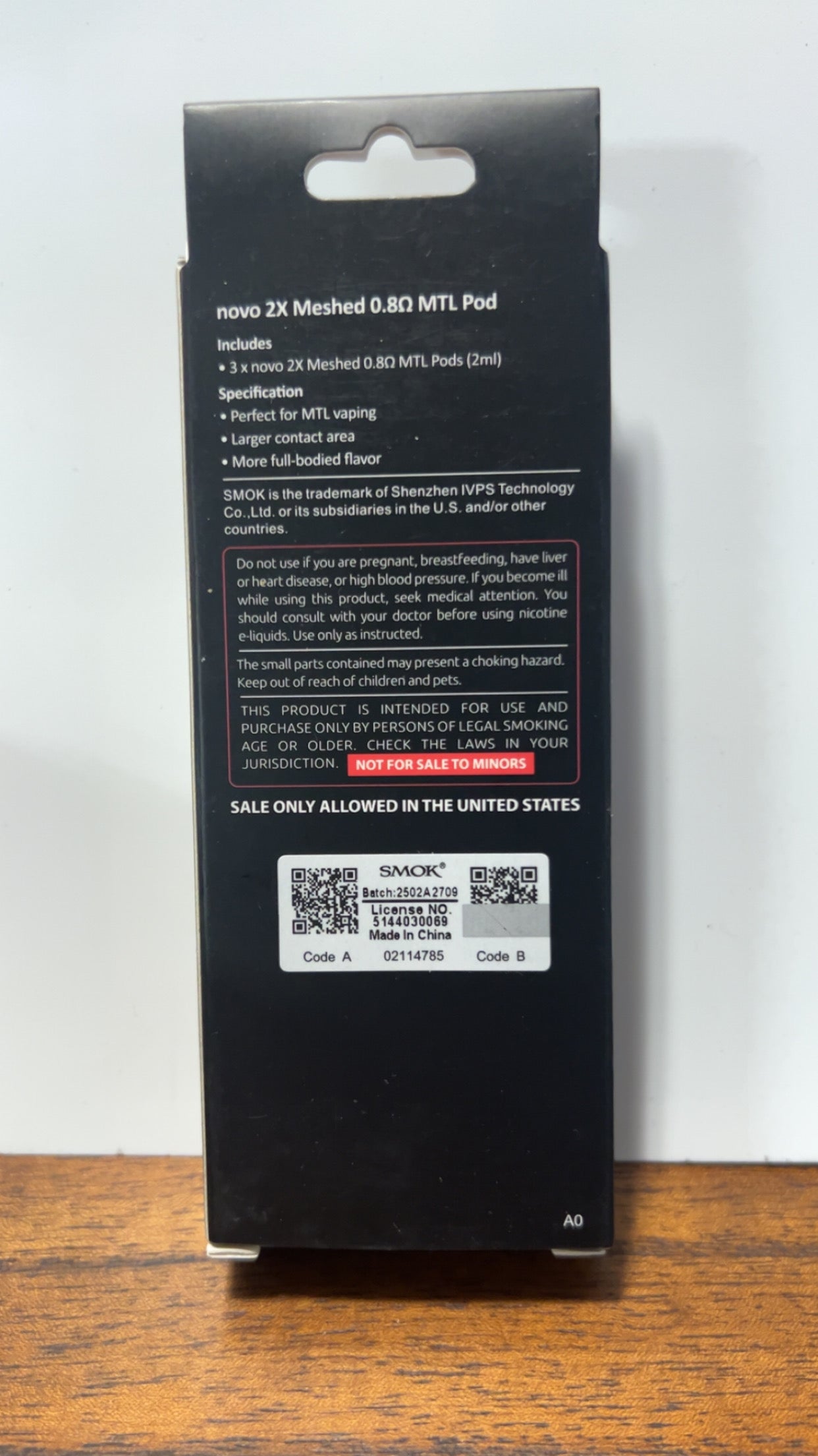Smok Novo 2X Pod Meshed 0.8 MTL