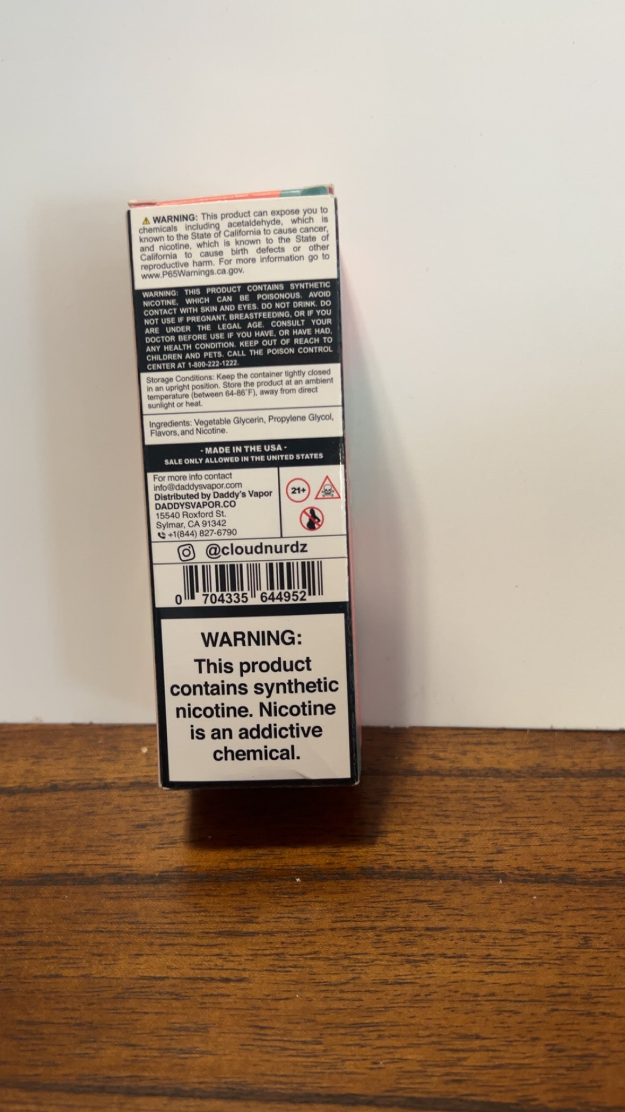 Cloud Nurdz Strawberry Kiwi 3mg 100ml
