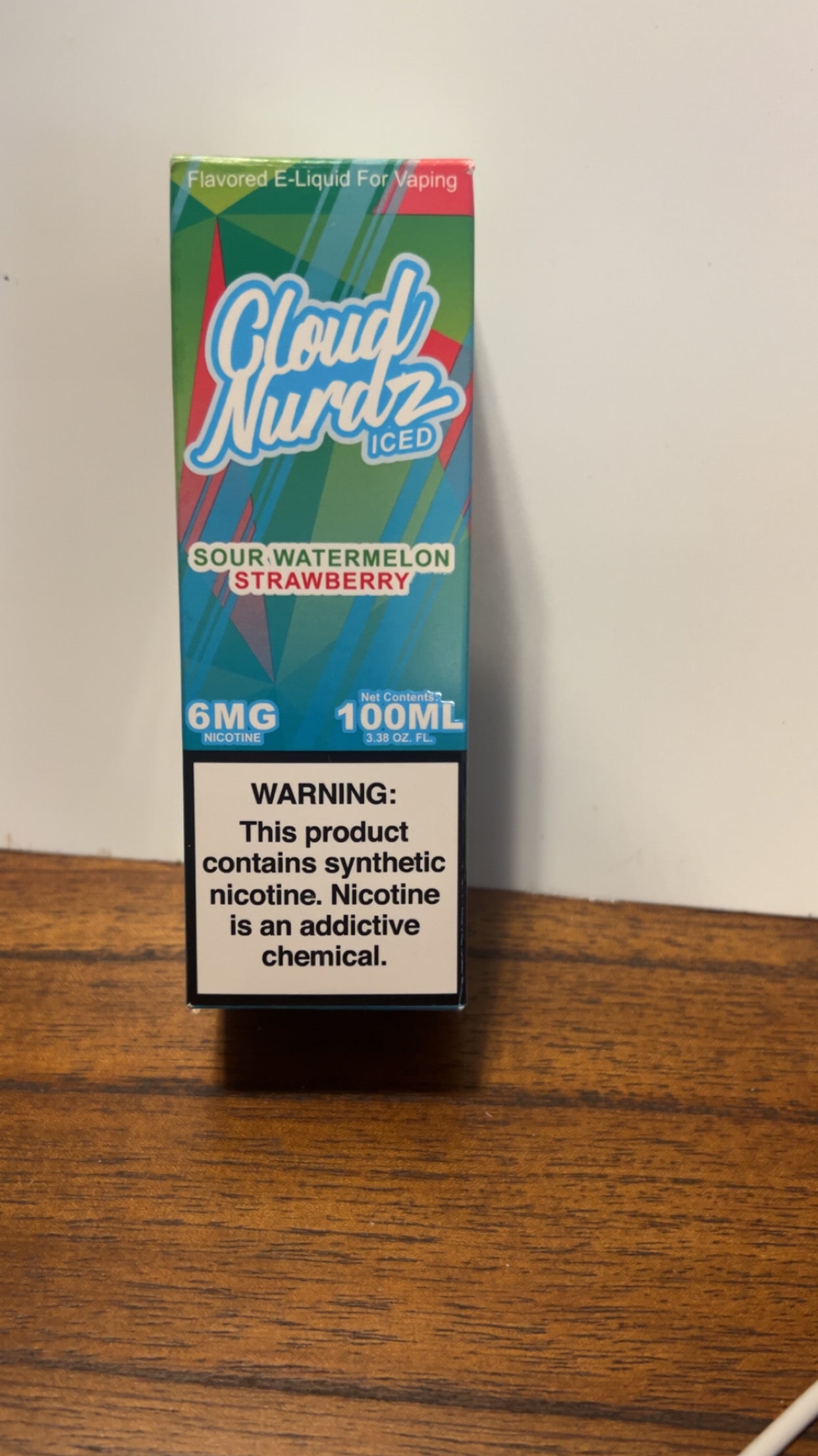 Cloud Nurdz Iced Sour Watermelon Strawberry 6mg 100ml