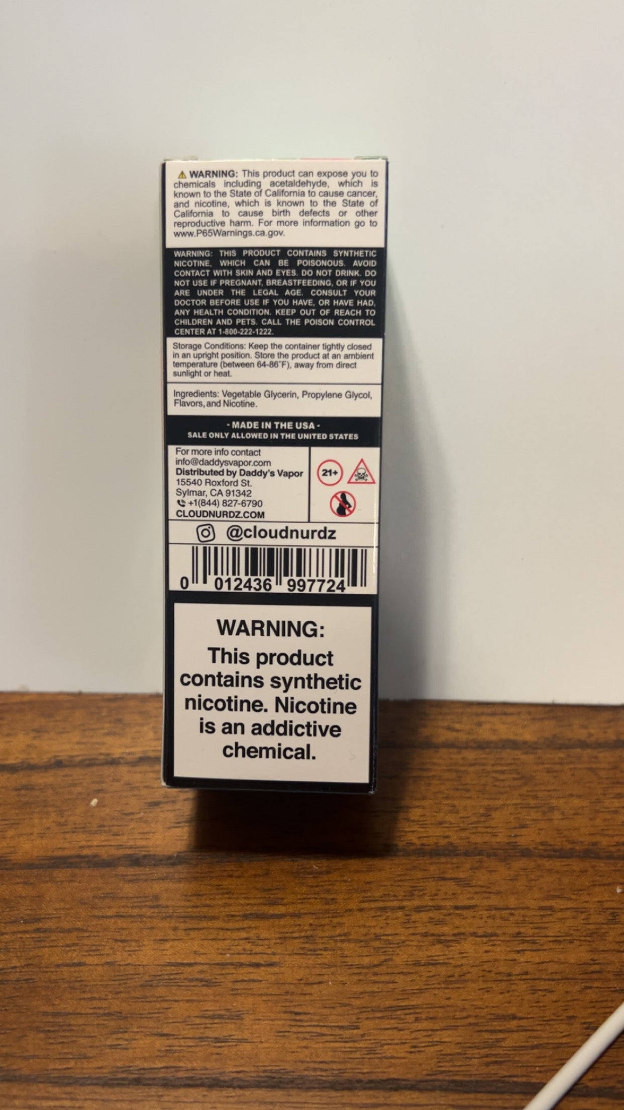 Cloud Nurdz Iced Sour Watermelon Strawberry 6mg 100ml