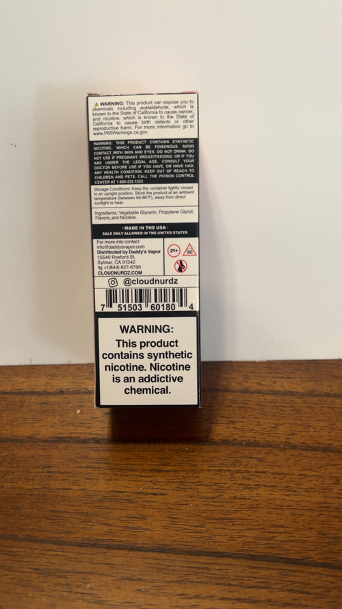 Cloud Nurdz Peach Dragon Fruit 3mg 100ml