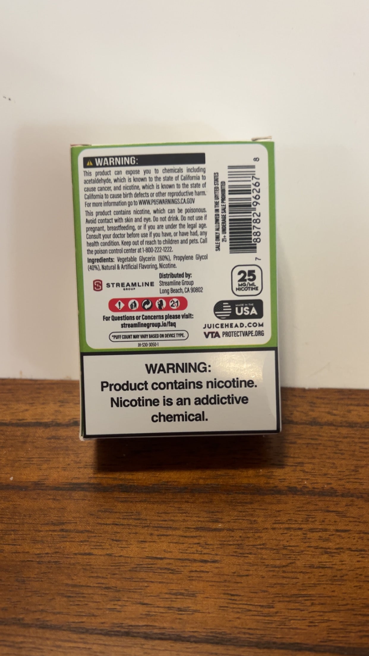Juice Head Salts Watermelon Lime 25mg 30ml